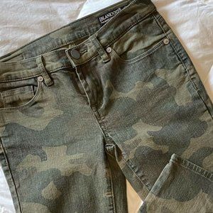 BLANK NYC The Reade Crop Camouflage Stretch Skinny Jeans Size 24